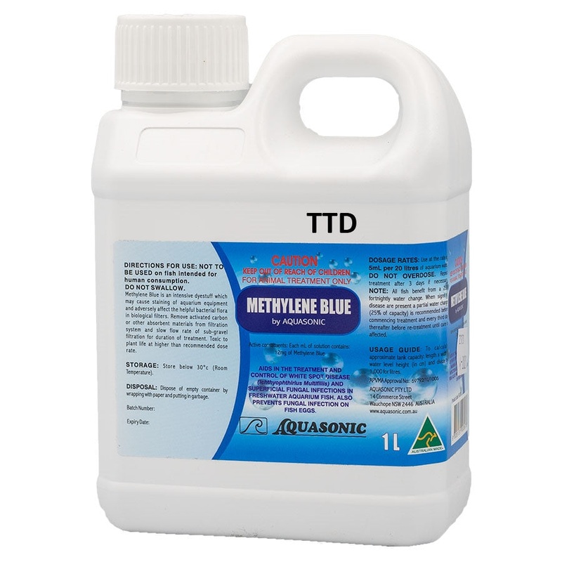 Aquasonic Methylene Blue 1 Liter – Fungus Treatment – Australian Made