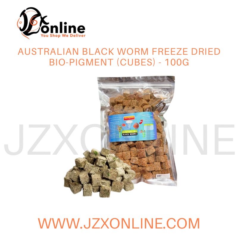 Australian Black Worm Freeze Dried Bio-pigment (cubes) – 50g / 100g 50g