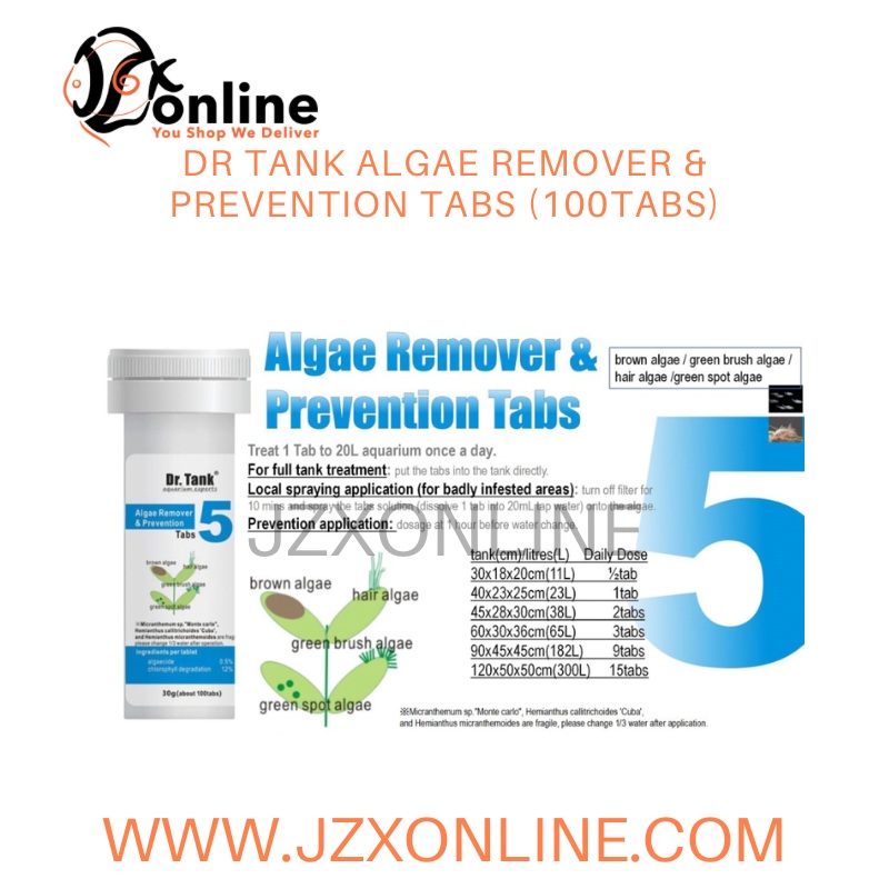 Dr TANK Algae Remover & Prevention Tabs (100Tabs)