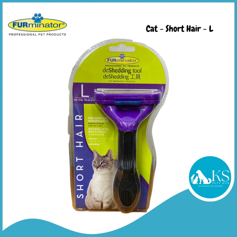 Furminator Deshedding Tool Cat Short Hair – L