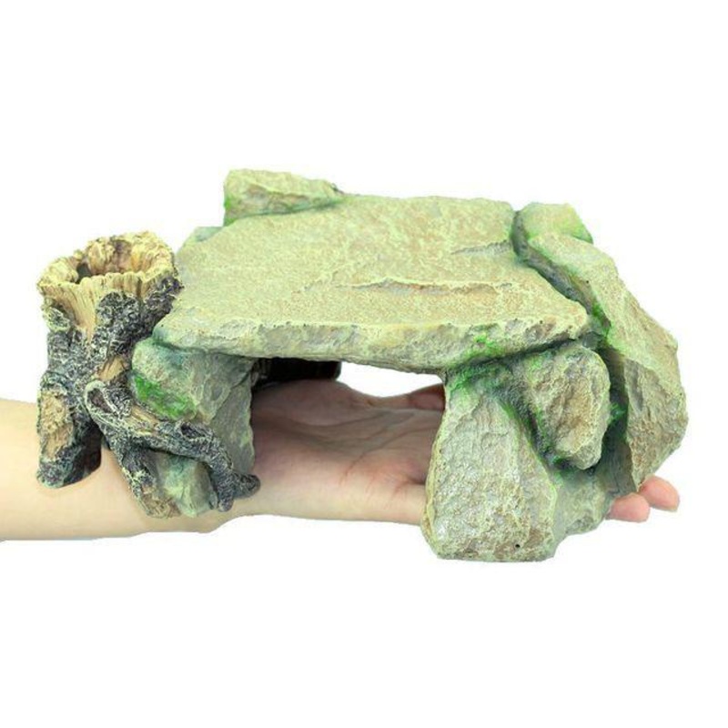 RQ19025 Turtle Island Aquarium Decoration 24x16x9cm