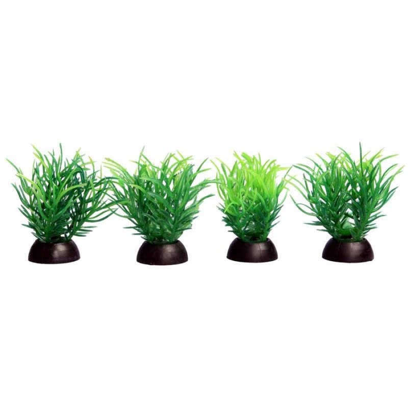 Aqua One Ecoscape Foreground Ricca Green Pack of 4 – Artificial Plant