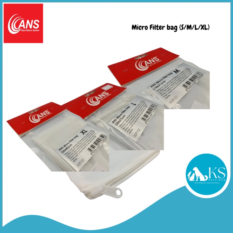 ANS Micro Filter bag (S/M/L/XL) Fish & Aquatic Micro Filter Bag S 10x12cm