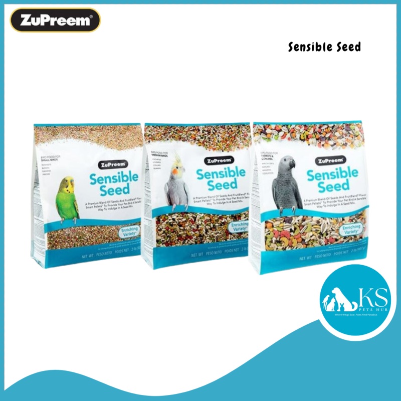 Zupreem Sensible Seed Small / Medium / Large Bird 2lb Bird Feed Small – Budgie 2lb