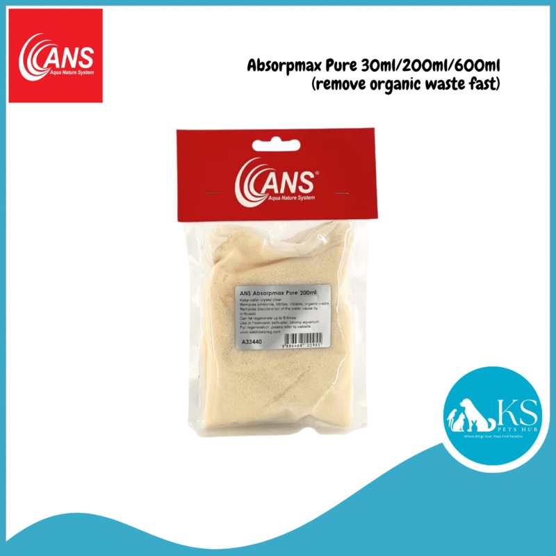 ANS Absorpmax Pure 30ml/200ml/600ml (Remove Organic Waste Fast) Fish & Aquatic Nano 30ml (2pcs/pack)