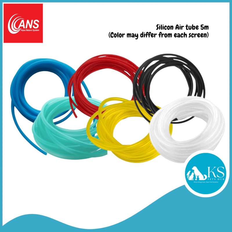 ANS Silicon Air tube 5m Fish & Aquatic Various Color / Crystal Clear White 5m