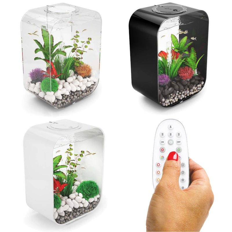 BiOrb Life 15L Aquarium MCR LED Lighting Black / White / Clear Black