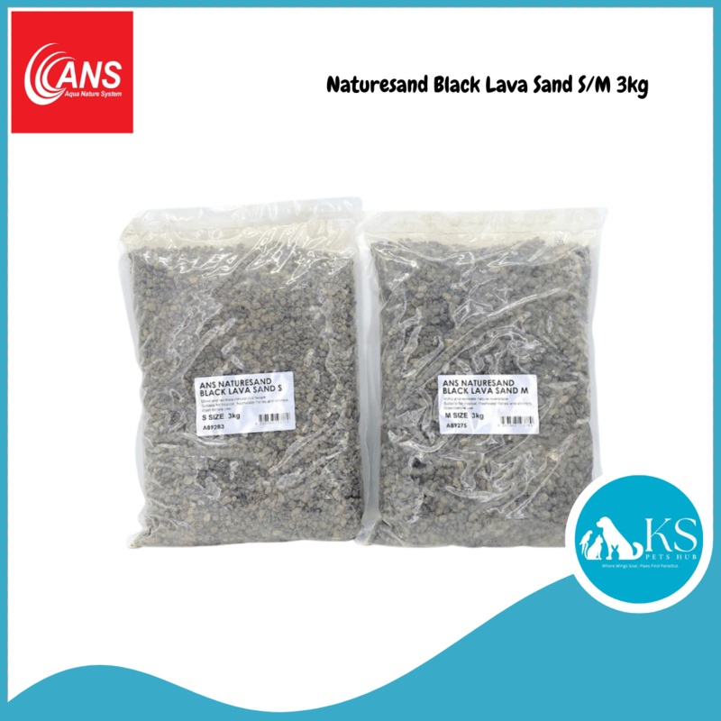 ANS Naturesand Black Lava Sand S/M 3kg Fish & Aquatic Small