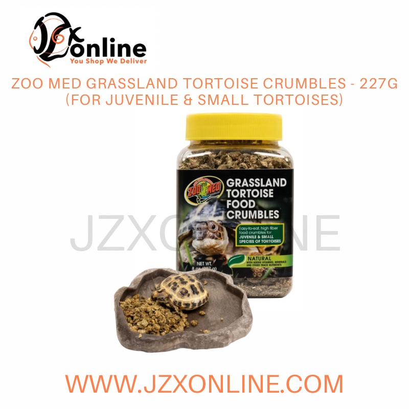 ZOO MED Grassland Tortoise Crumbles – 227g (For Juvenile & Small Tortoises)