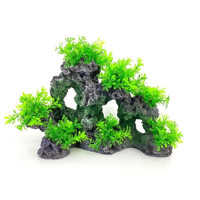 Zhen De Decoration – Rock Formation w/ Plants – 186LG