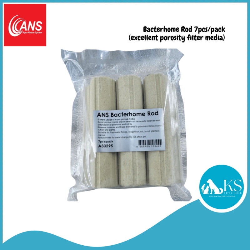 ANS Bacterhome Rod 7pcs/pack (excellent porosity filter media) Fish & Aquatic