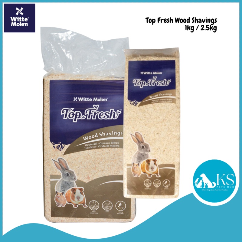 Witte Molen Top Fresh Wood Shavings 1kg / 2.5kg WM Top Fresh Wood Shavings 1kg