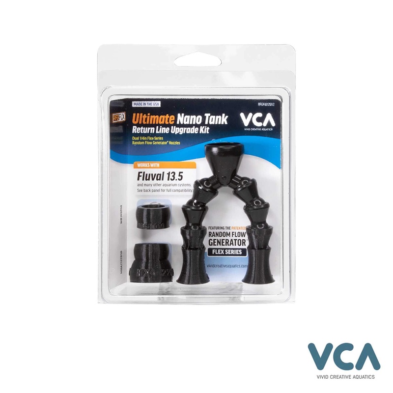 VCA Random Flow Generator Dual Nozzle 1/4″ for Nano Aquariums
