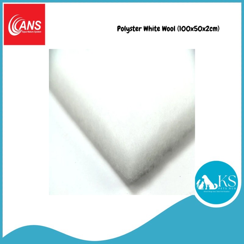 ANS Polyster White Wool (100x50x2cm) Fish & Aquatic
