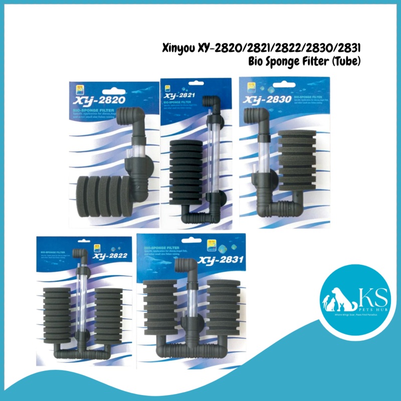 Xinyou Filter Air Pump XY-2820/2821/2822/2830/2831 Bio Sponge Filter (Tube) Fish & Aquatic XY-2820