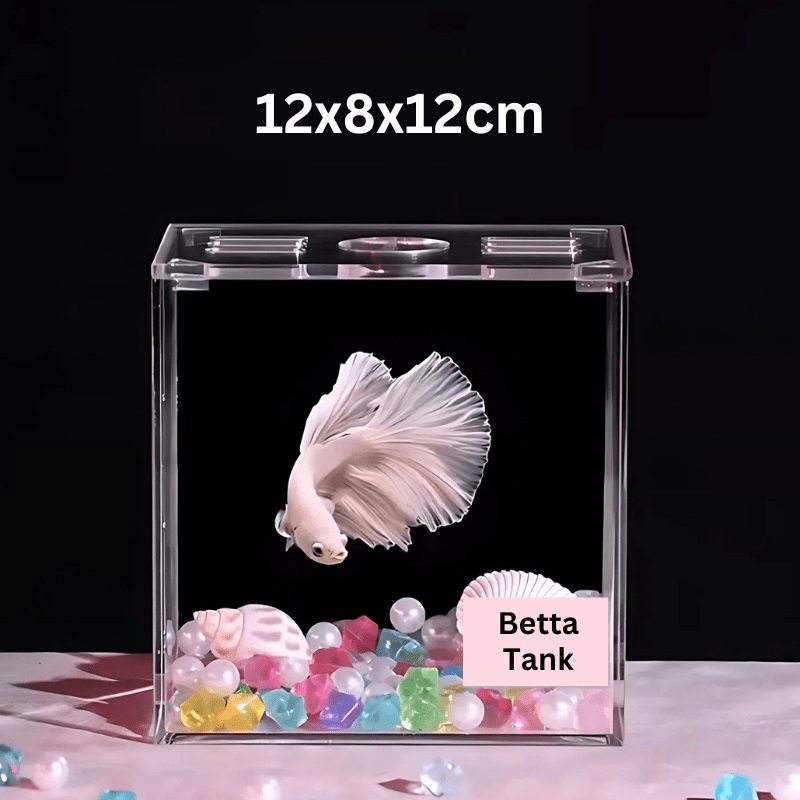 ANS Acrylic Betta Tank (Various size) 12x8x12cm (ST1208)