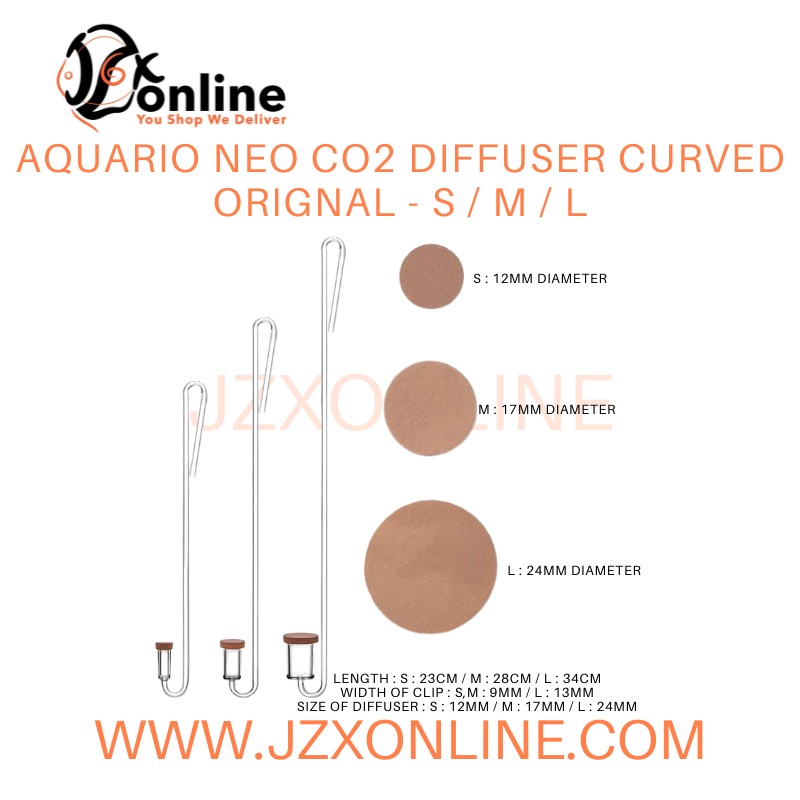 AQUARIO NEO CO2 Diffuser Curved Orignal – S / M / L S