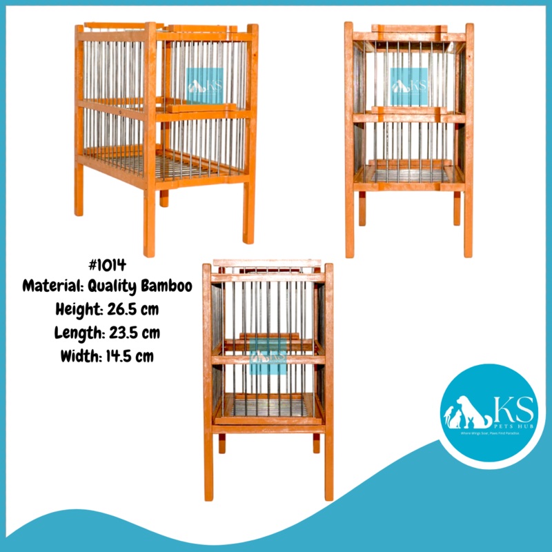 [Bamboo] [Single] Puteh Bathing Shower Cage For Song Bird – 1014