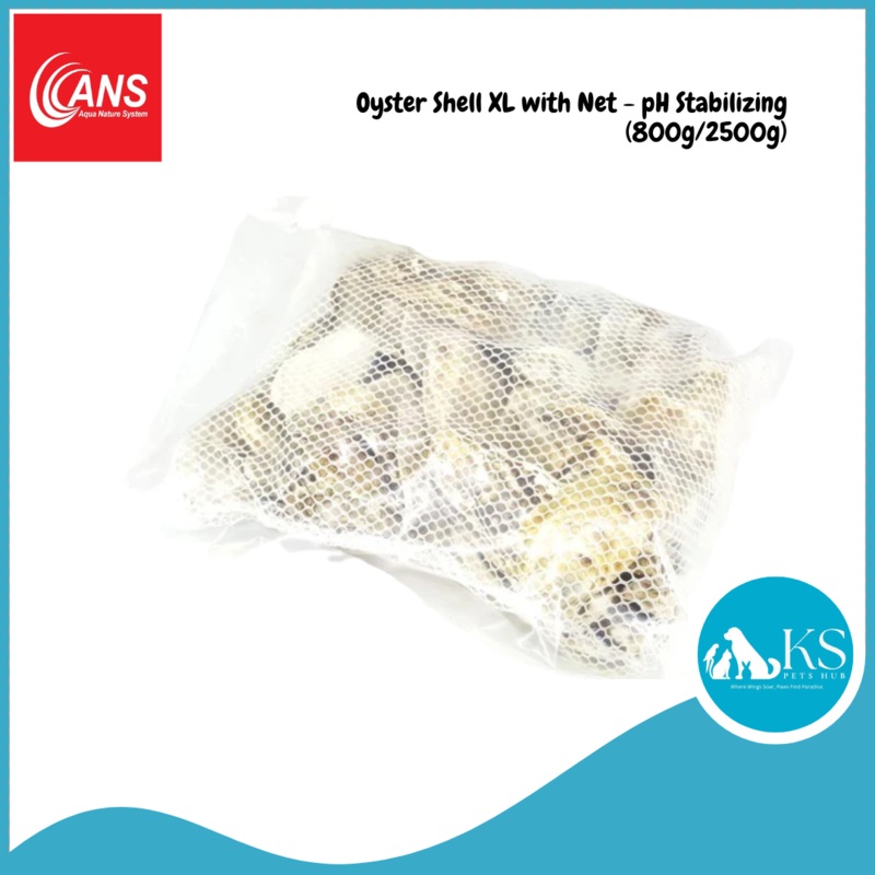 ANS Oyster Shell XL with Net – pH Stabilizing (800g/2500g) Fish & Aquatic 800g