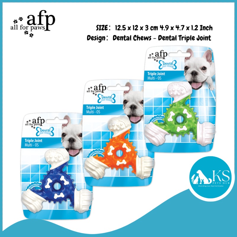AFP – All For Paws – Dental Triple Joint Dog Chew Teething Puppy Blue