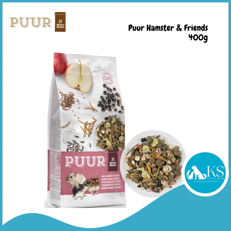Witte Molen Puur Dwarf Hamster & Friends 400g