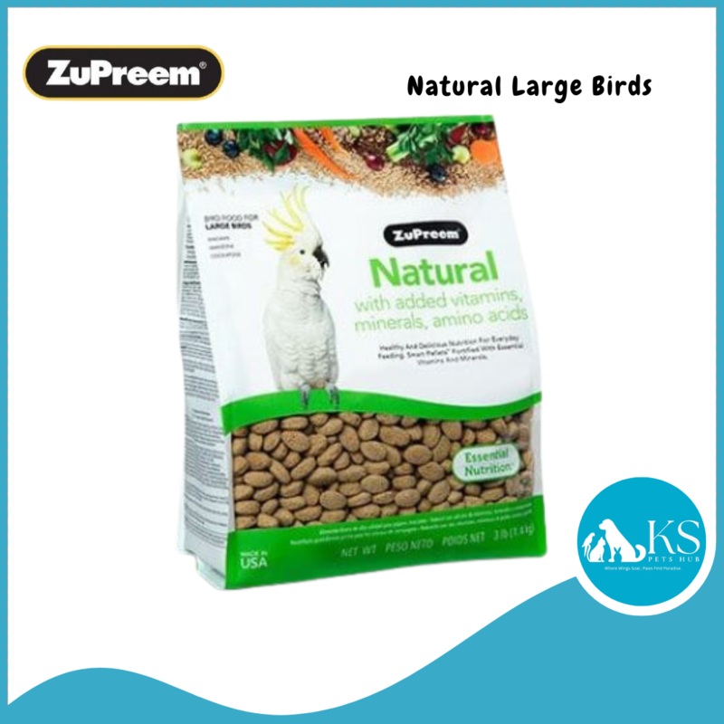 Zupreem Natural Large Birds 3lb Bird Feed