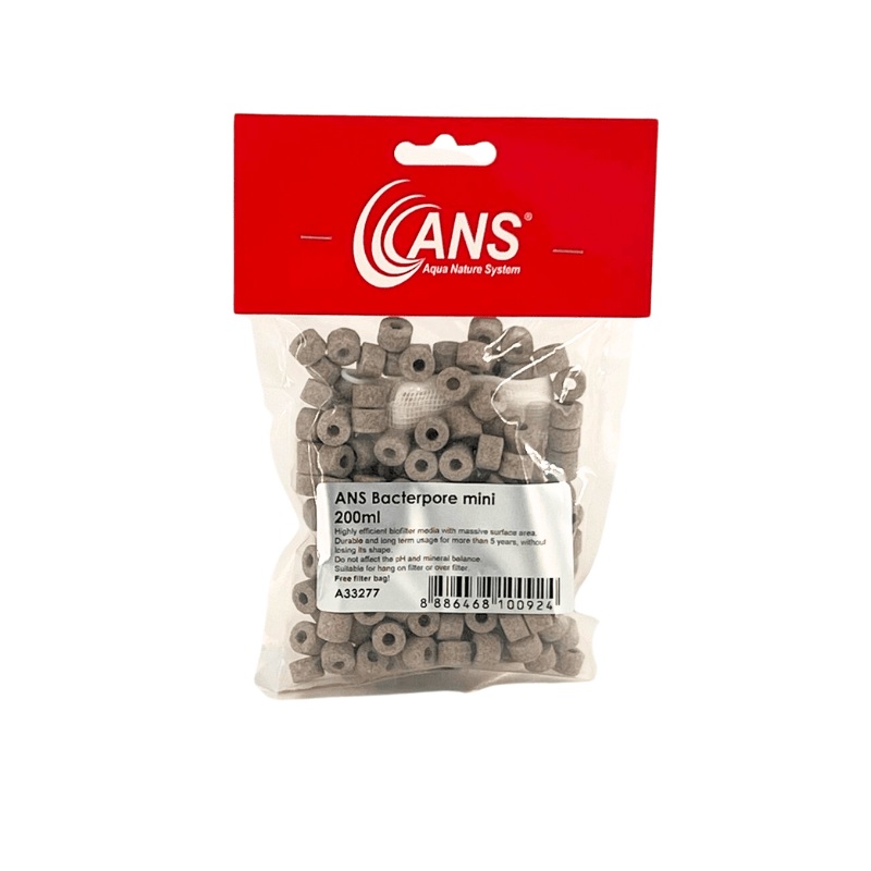 ANS Bacterpore Mini 100/200/1500ml with net (super porous filtration media) 100ml