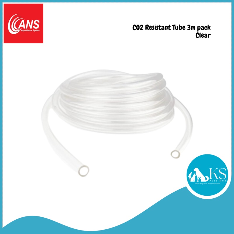 ANS CO2 Resistant Tube 3m pack Clear/ Blue / Black Fish & Aquatic Clear 3m
