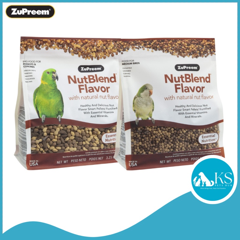 Zupreem Nut Blend Medium 2lb / Parrot 3.25lb Bird Feed Medium 2lb