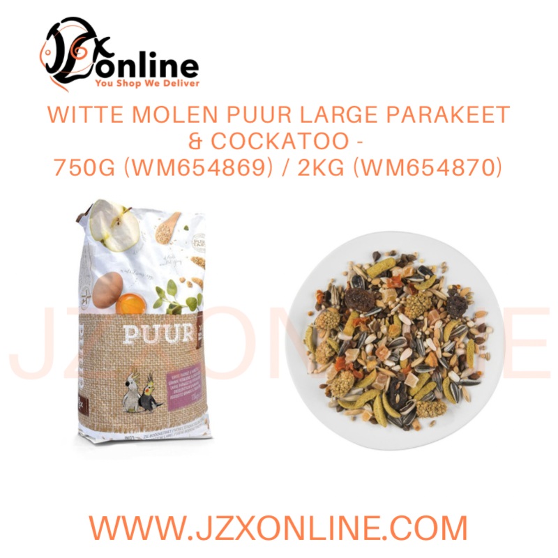 WITTE MOLEN PUUR Large Parakeet & Cockatoo – 750g (WM654872) / 2kg (WM654873) 750g (WM654872)