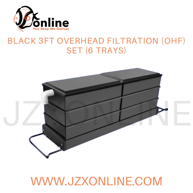 Black 3ft OverHead Filtration (OHF) set (6 trays)