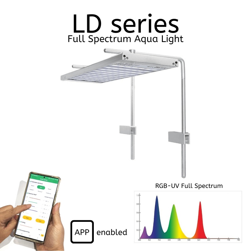 Week Aqua LD – Series Pro LED Light (60cm – 120cm) L600 D2 PRO – 60cm (55W) No Shade