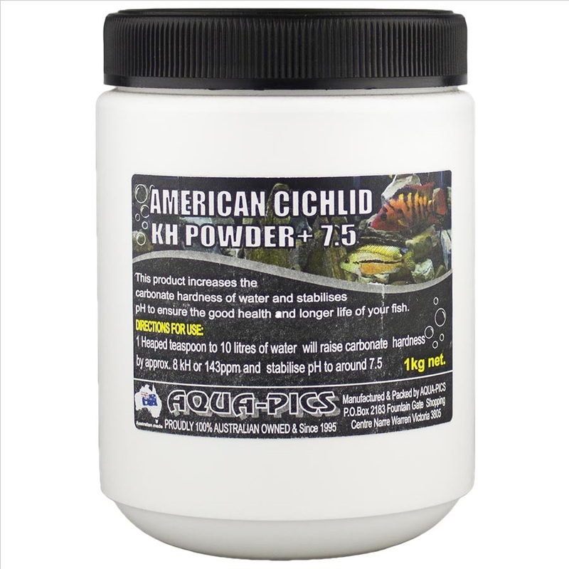 Aqua-Pics American Cichlids KH Powder 7.5 – 1kg – Increases KH stabilises pH