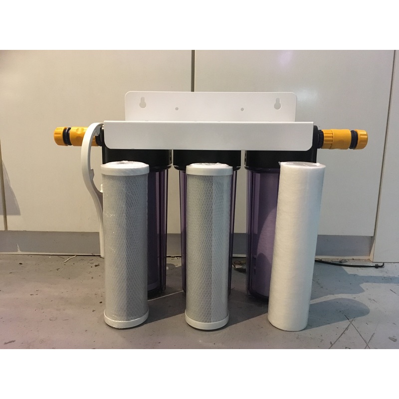 10″ Pre-Assembled 3-Stage Water Filtration Set (Plug and Play inclusive)