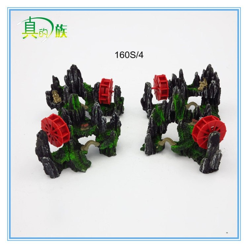 Zhen De Decoration – Rock Formation w/ Water Wheels – 160 (Random selection)