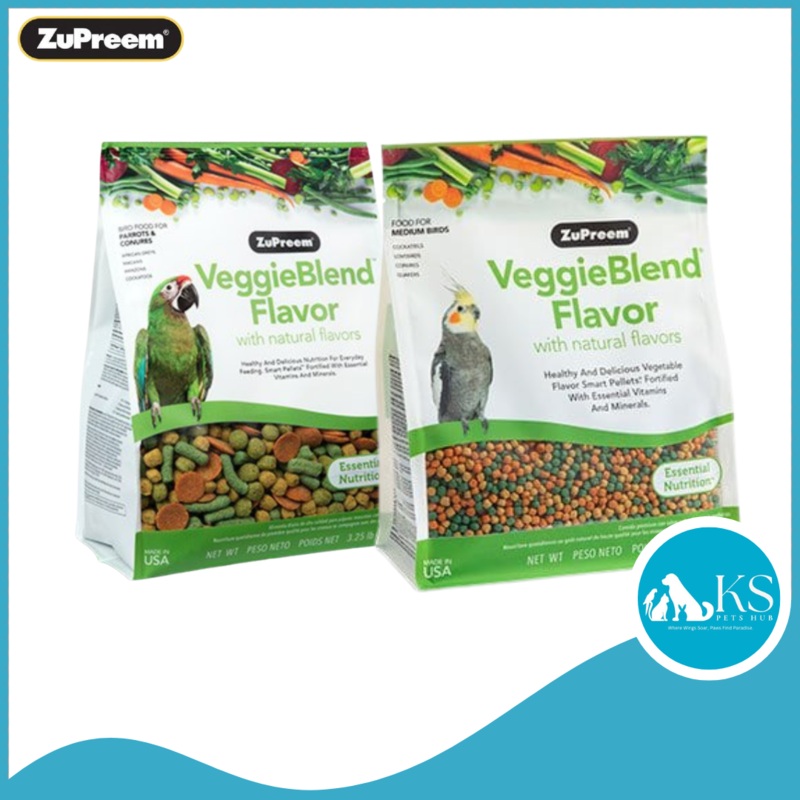 Zupreem Veggie Blend Medium / Parrot 3.25lb Bird Feed Medium (Cockatiel)