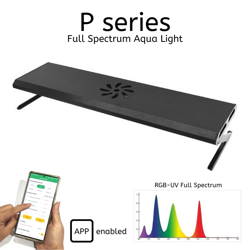 Week Aqua P – Series Pro LED light (60cm – 120cm) 60cm (90W / 100 + 10 LEDS) No Shade