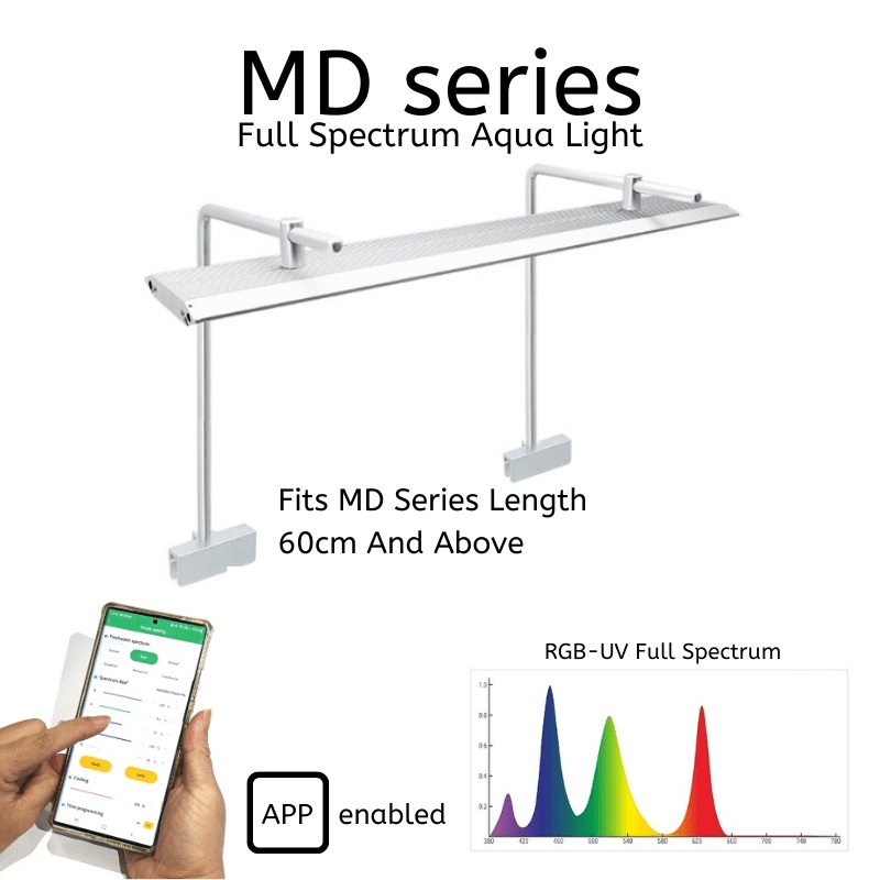 Week Aqua MD – Series Pro light (60 – 120cm) M600 D2 PRO – 60cm (36W / 42 + 8 LEDs) No Shade