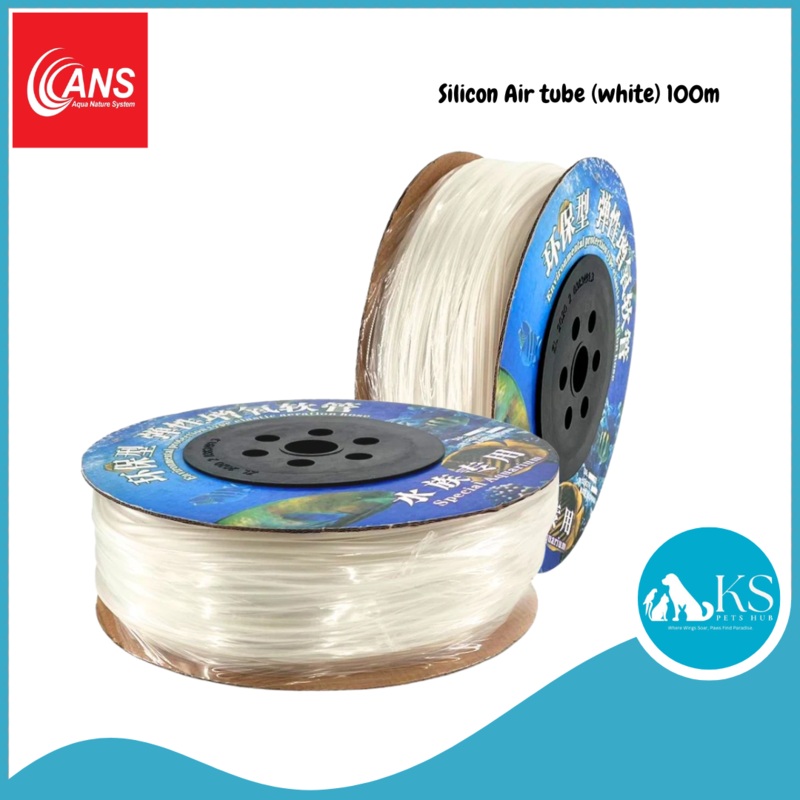 ANS Silicon Air tube (White) 100m Fish & Aquatic