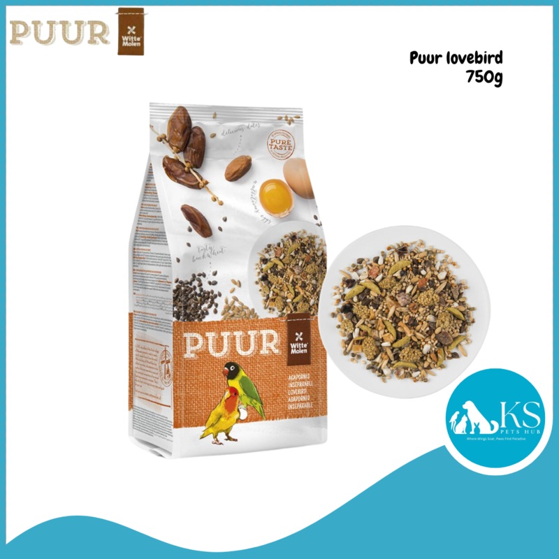 Witte Molen Puur Lovebird 750g/2kg Parrot Bird Food Diet WM Puur Lovebird 750g