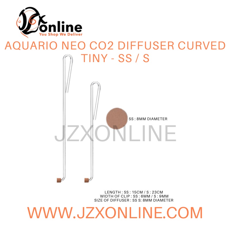 AQUARIO NEO CO2 Diffuser Curved Tiny – SS / S SS