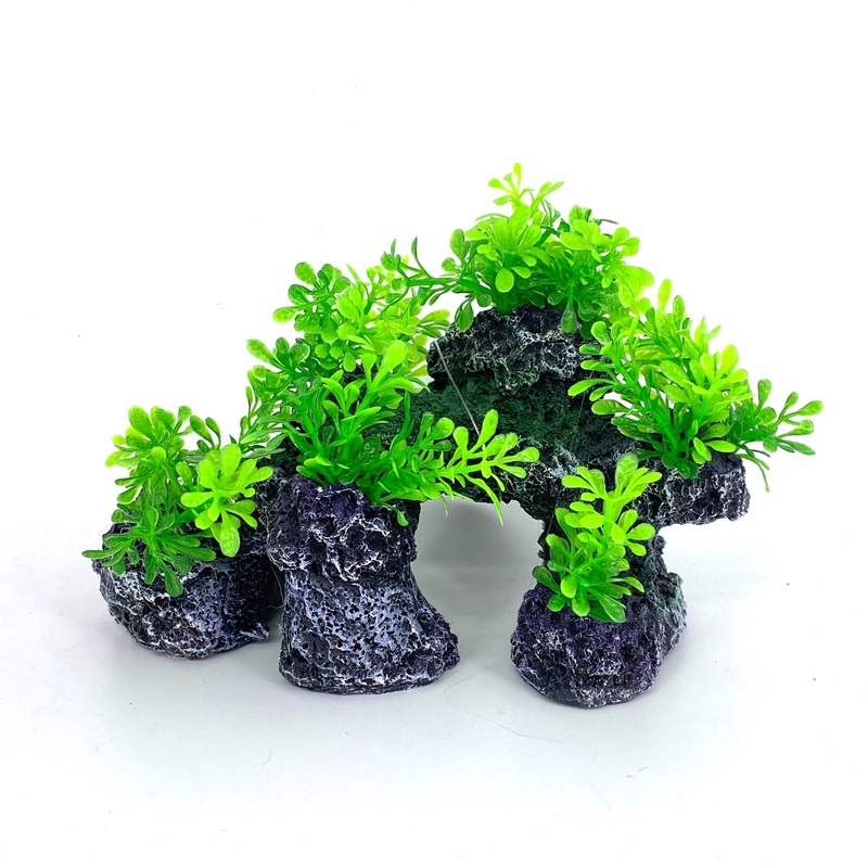 Zhen De Decoration – Rock Formation w/ Plants – 155S